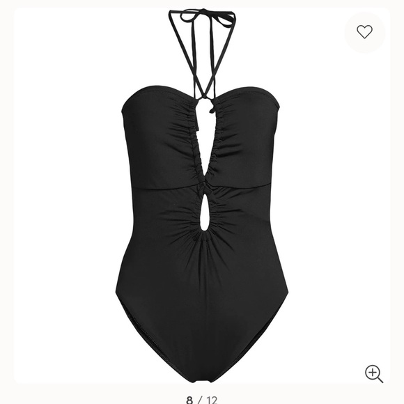 Lands' End Black Women's One Piece Swimsuit size 6 BNWT - Picture 2 of 10